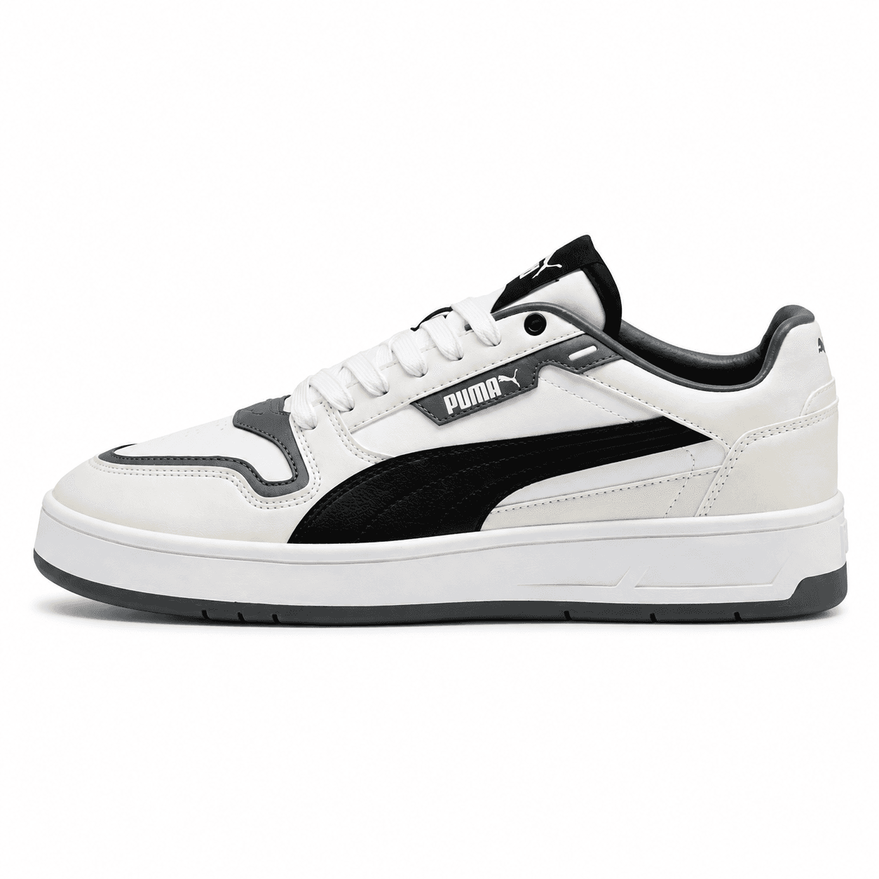ZAPATO COURT CLASSIC STREET - Blanco con negro y gris - front