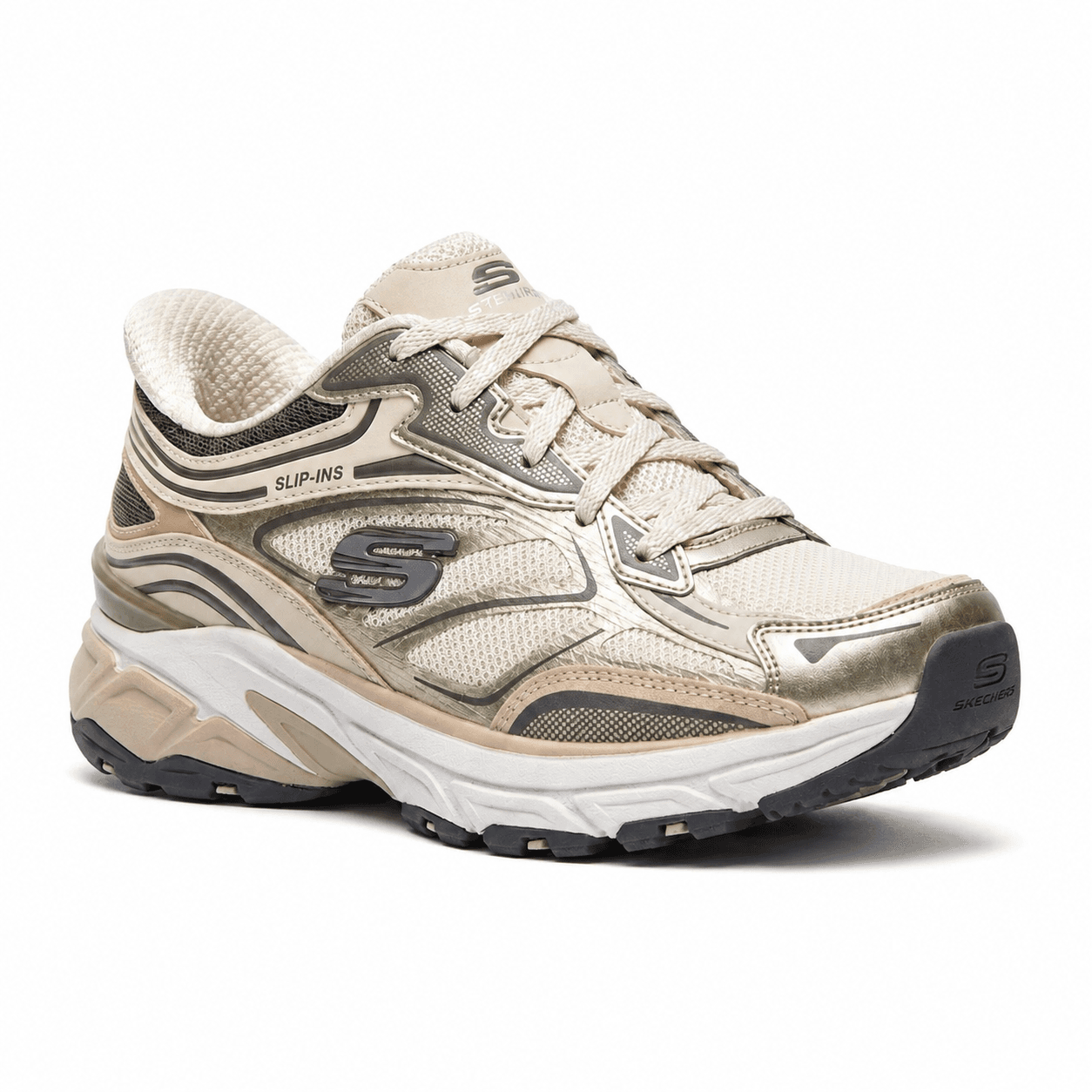 150710NTGD SKECHERS CALZADO STAMINA SPORT P/DAMA - Beige - front
